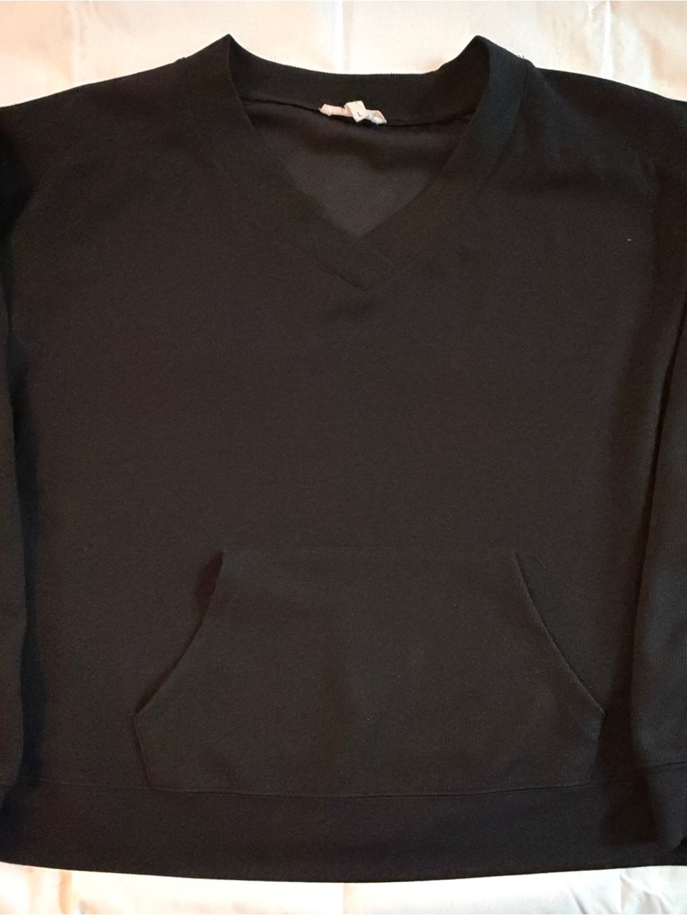 Maurices  Black V-Neck crewneck  with Front Pocket